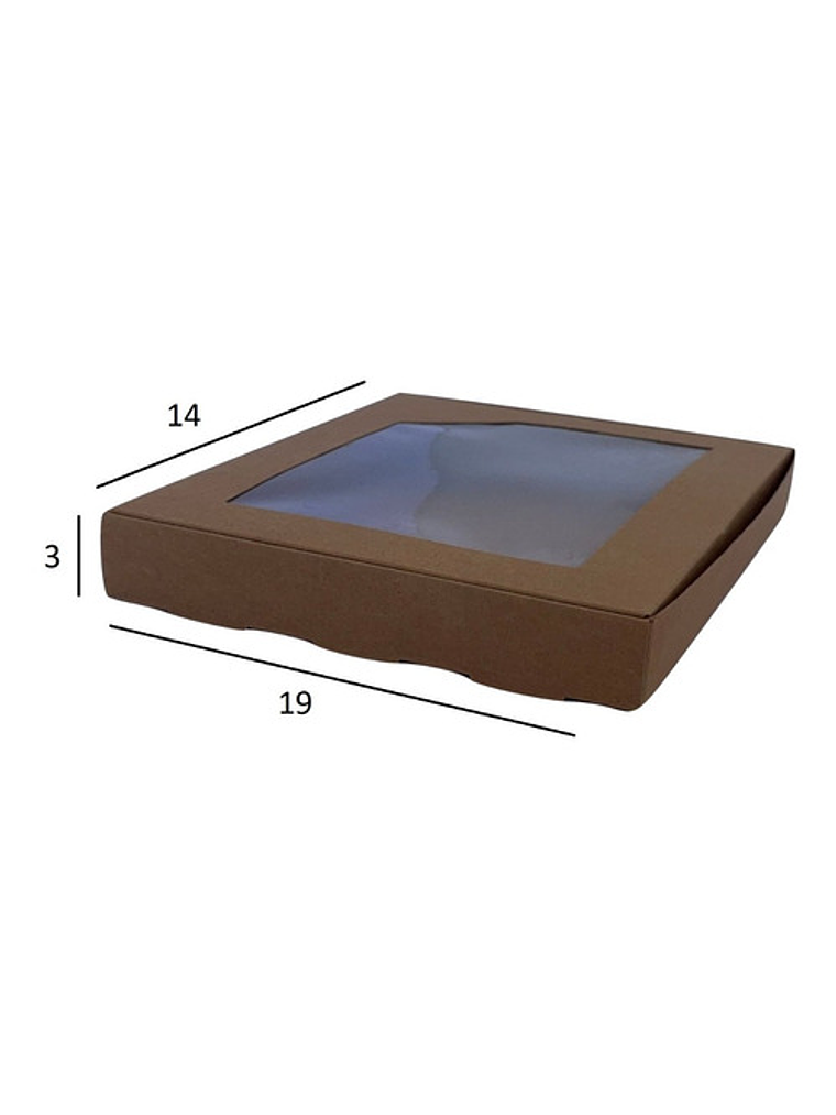 5 Cajas De Cartón Kraft Multiuso Autoarmable 19x14x3cm  N° 2
