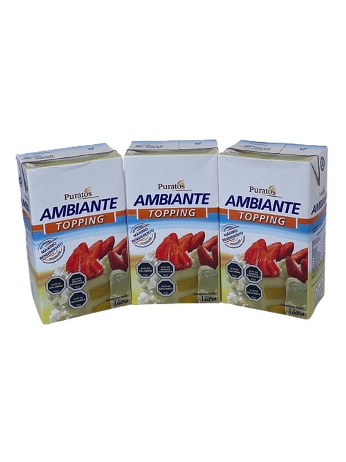 3 Cremas Chantilly Vegetal Puratos Ambiante Sin Lactosa 1 Lt 1