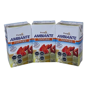 3 Cremas Chantilly Vegetal Puratos Ambiante Sin Lactosa 1 Lt