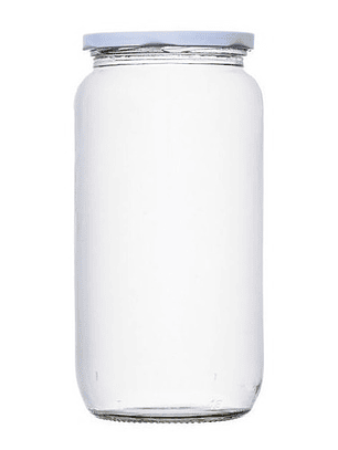 Pack 20 Frascos Conserveros 1000 Cc 1 Litro Con Tapa Blanca