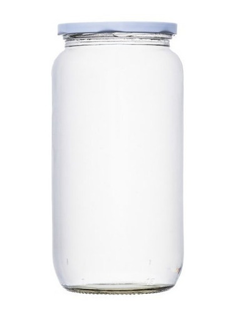 Pack 20 Frascos Conserveros 1000 Cc 1 Litro Con Tapa Blanca 1