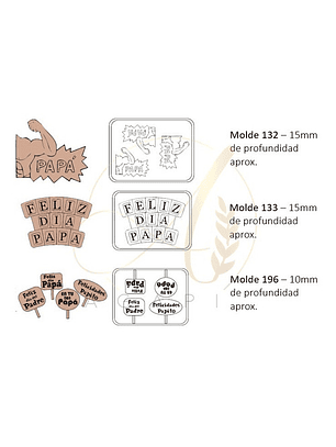 Moldes Para Chocolates Formas Diversas Día Del Padre