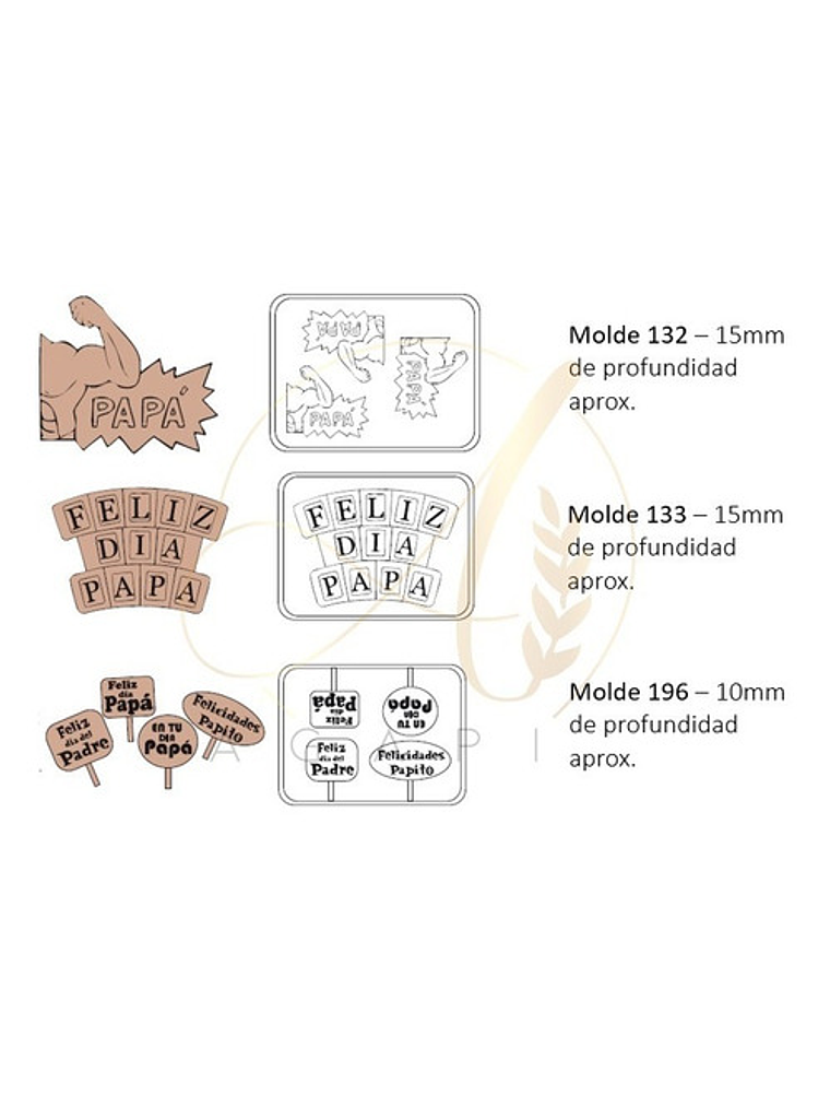 Moldes Para Chocolates Formas Diversas Día Del Padre 2