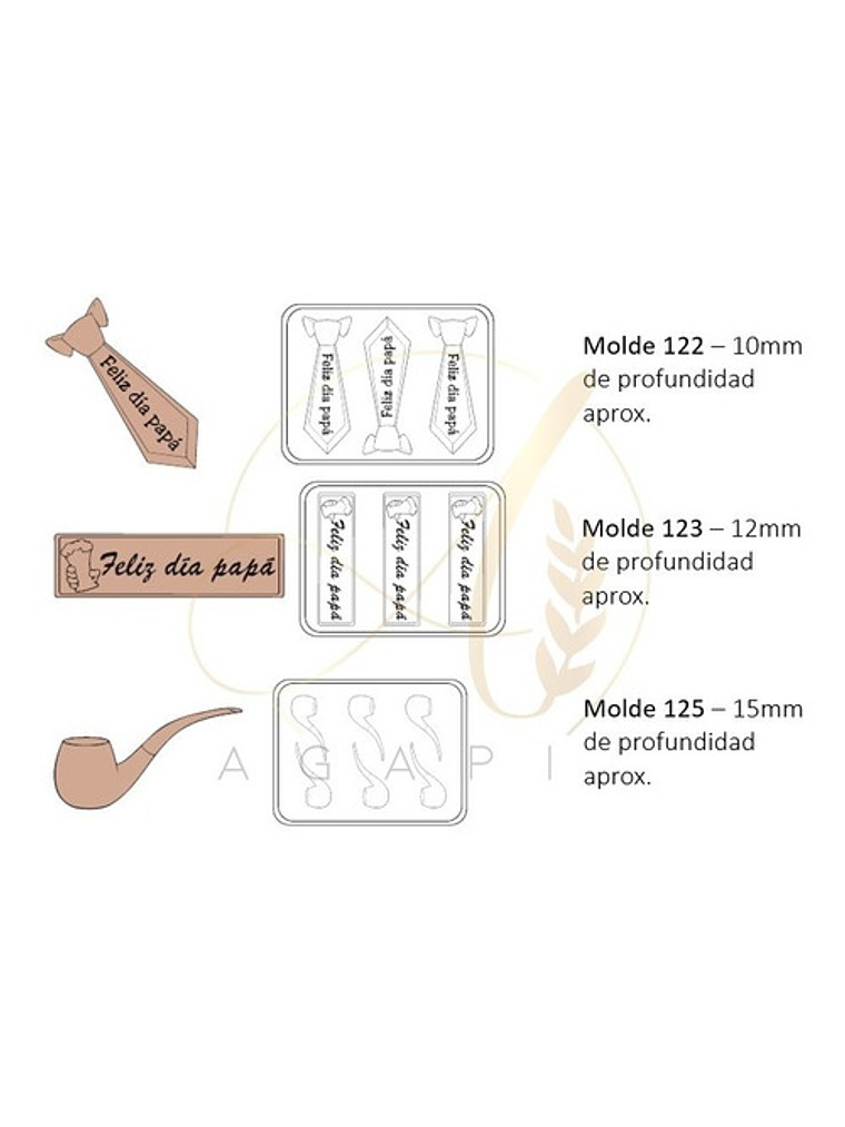 Moldes Para Chocolates Formas Diversas Día Del Padre 3
