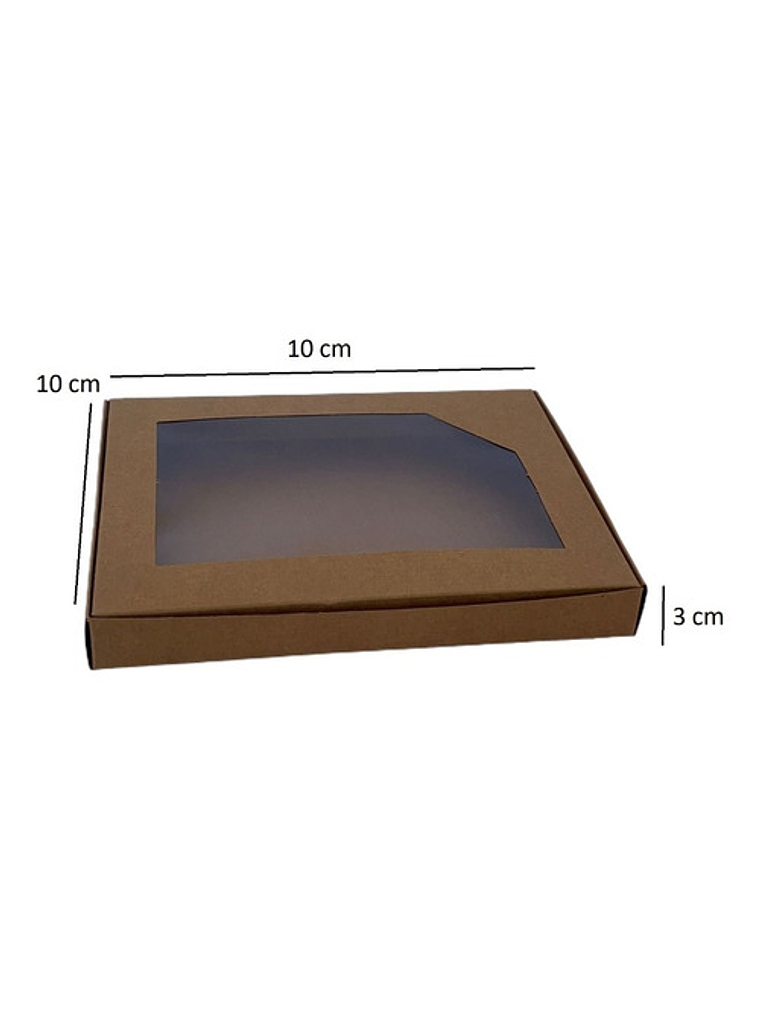 5 Cajas De Cartón Kraft Multiuso Autoarmables 10x10x3cm N°9 1