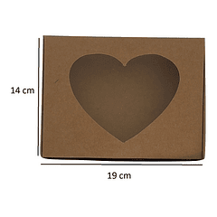 5 Cajas Cartón Multiuso Autoarmable Corazón 19x14x3 N°6bc