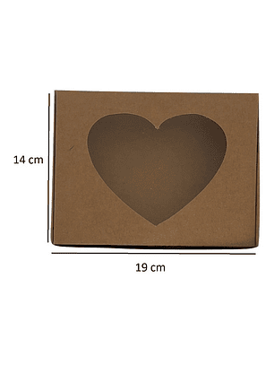 5 Cajas Cartón Multiuso Autoarmable Corazón 19x14x3 N°6bc