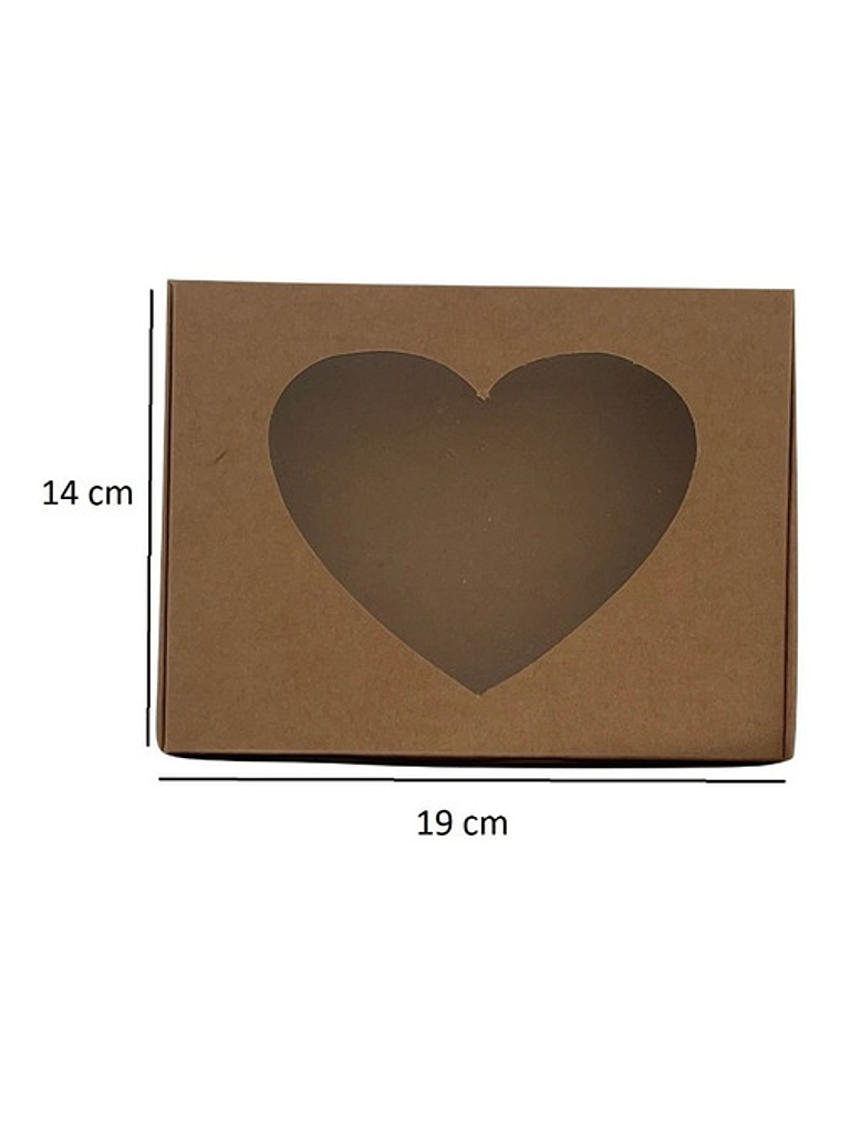 5 Cajas Cartón Multiuso Autoarmable Corazón 19x14x3 N°6bc 1