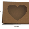 5 Cajas Cartón Multiuso Autoarmable Corazón 19x14x3 N°6bc