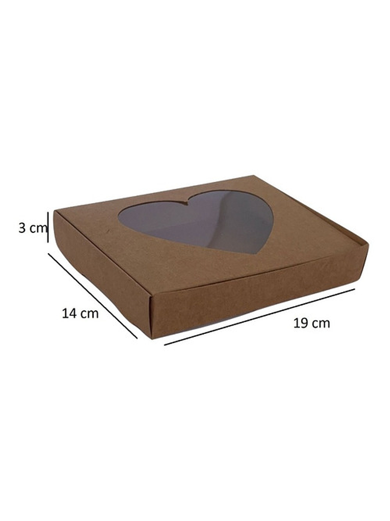 5 Cajas Cartón Multiuso Autoarmable Corazón 19x14x3 N°6bc 2