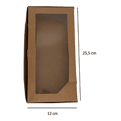 5 Cajas Cartón Kraft Multiuso Autoarmable 25,5x12x3cm N°8