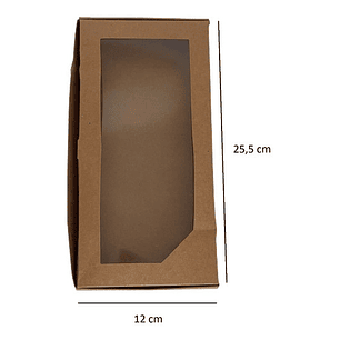 5 Cajas Cartón Kraft Multiuso Autoarmable 25,5x12x3cm N°8