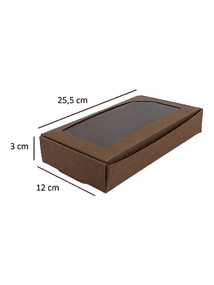 5 Cajas Cartón Kraft Multiuso Autoarmable 25,5x12x3cm N°8