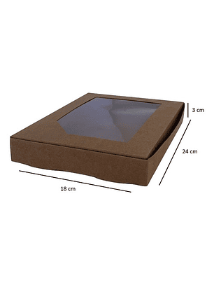 5 Cajas De Cartón Kraft Multiuso Autoarmable 24x18x3cm N°12