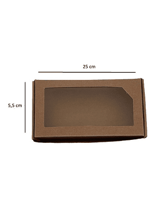 5 Cajas Cartón Kraft Multiuso Autoarmable 23x5,5x3cm N°15