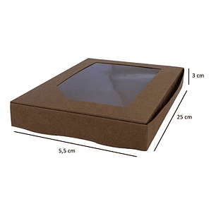 5 Cajas Cartón Kraft Multiuso Autoarmable 23x5,5x3cm N°15