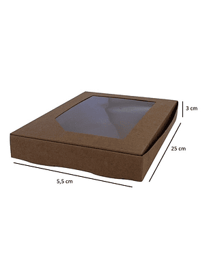 5 Cajas Cartón Kraft Multiuso Autoarmable 23x5,5x3cm N°15