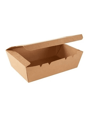 10 Unidades Caja Cartón Kraft 1600 Ml