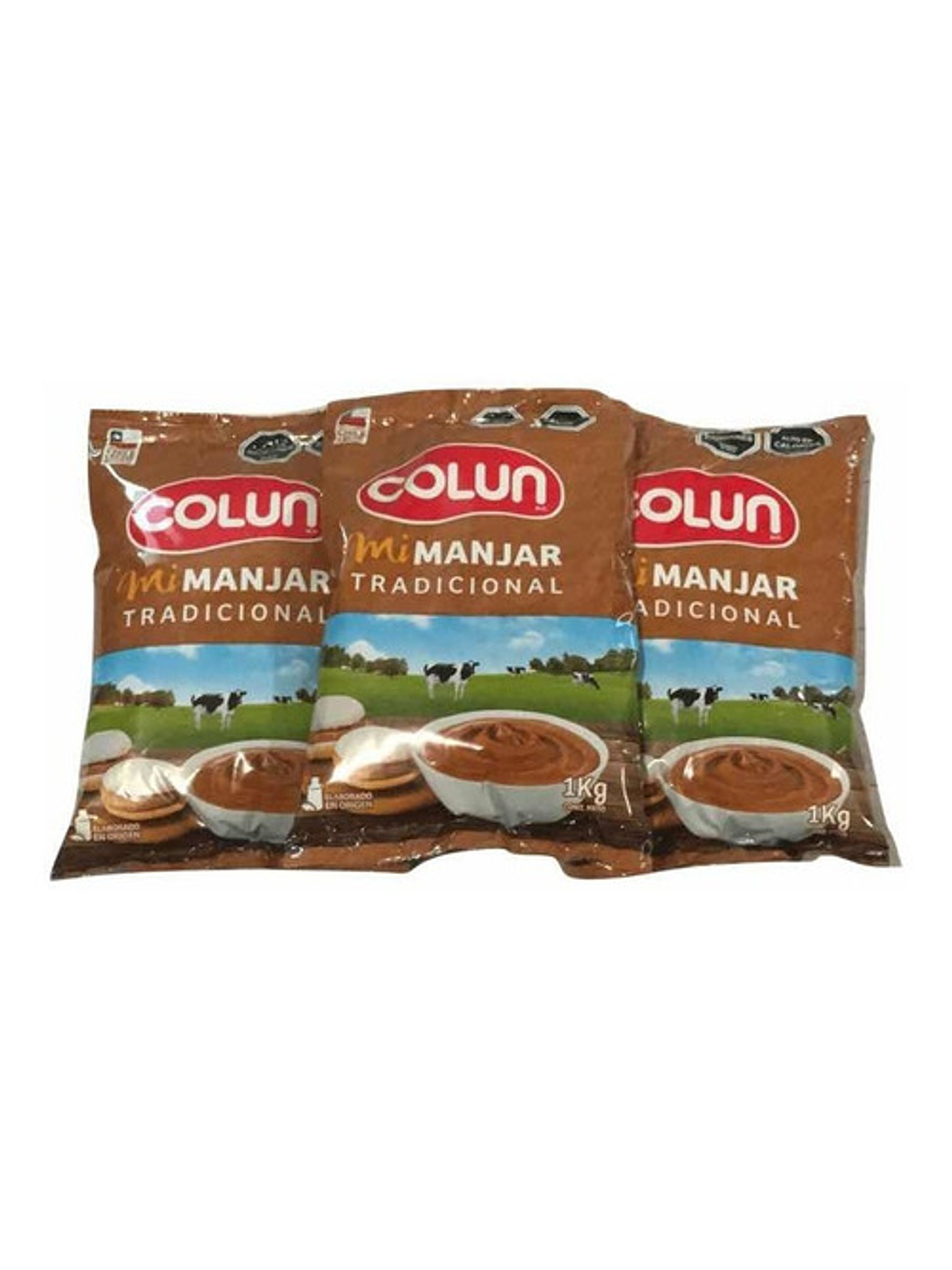 Manjar Tradicional - 3 Bolsas 1 Kg - Colun 1