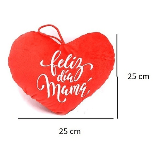 Regalo Cojín De Corazón Feliz Día Mamá 25 Cm
