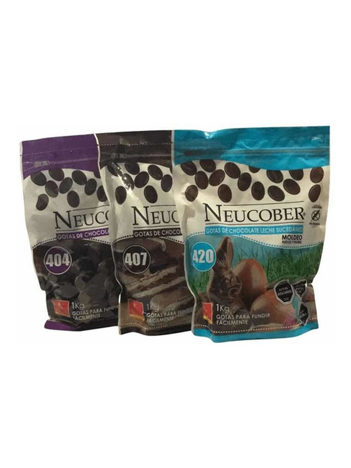 Pack 3 Cobertura De Chocolate Neucober Variedades 1