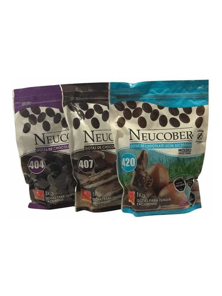 Pack 3 Cobertura De Chocolate Neucober Variedades 1