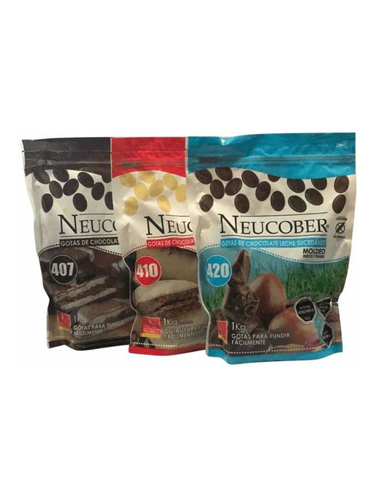 Pack 3 Cobertura De Chocolate Neucober Variedades 2