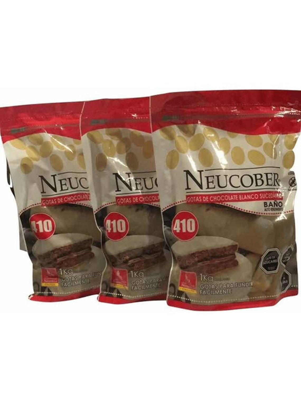 Pack 3 Cobertura De Chocolate Neucober Variedades 5