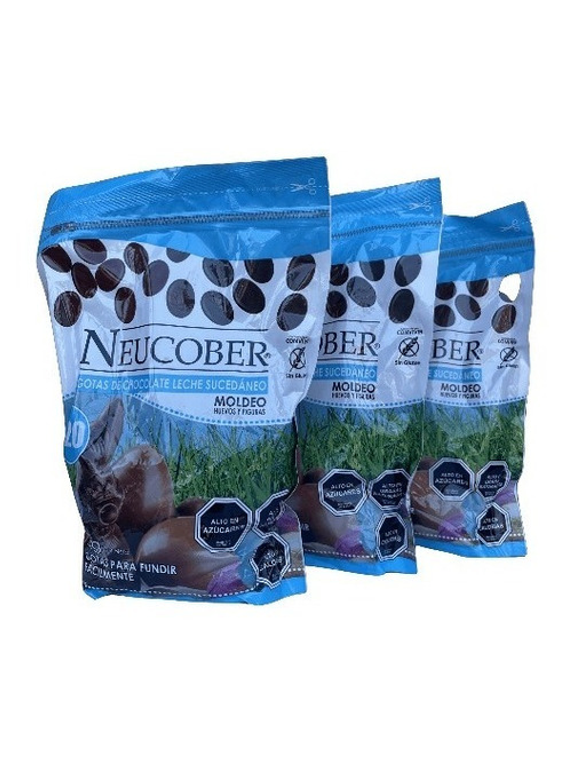 Pack 3 Cobertura De Chocolate Neucober Variedades 6