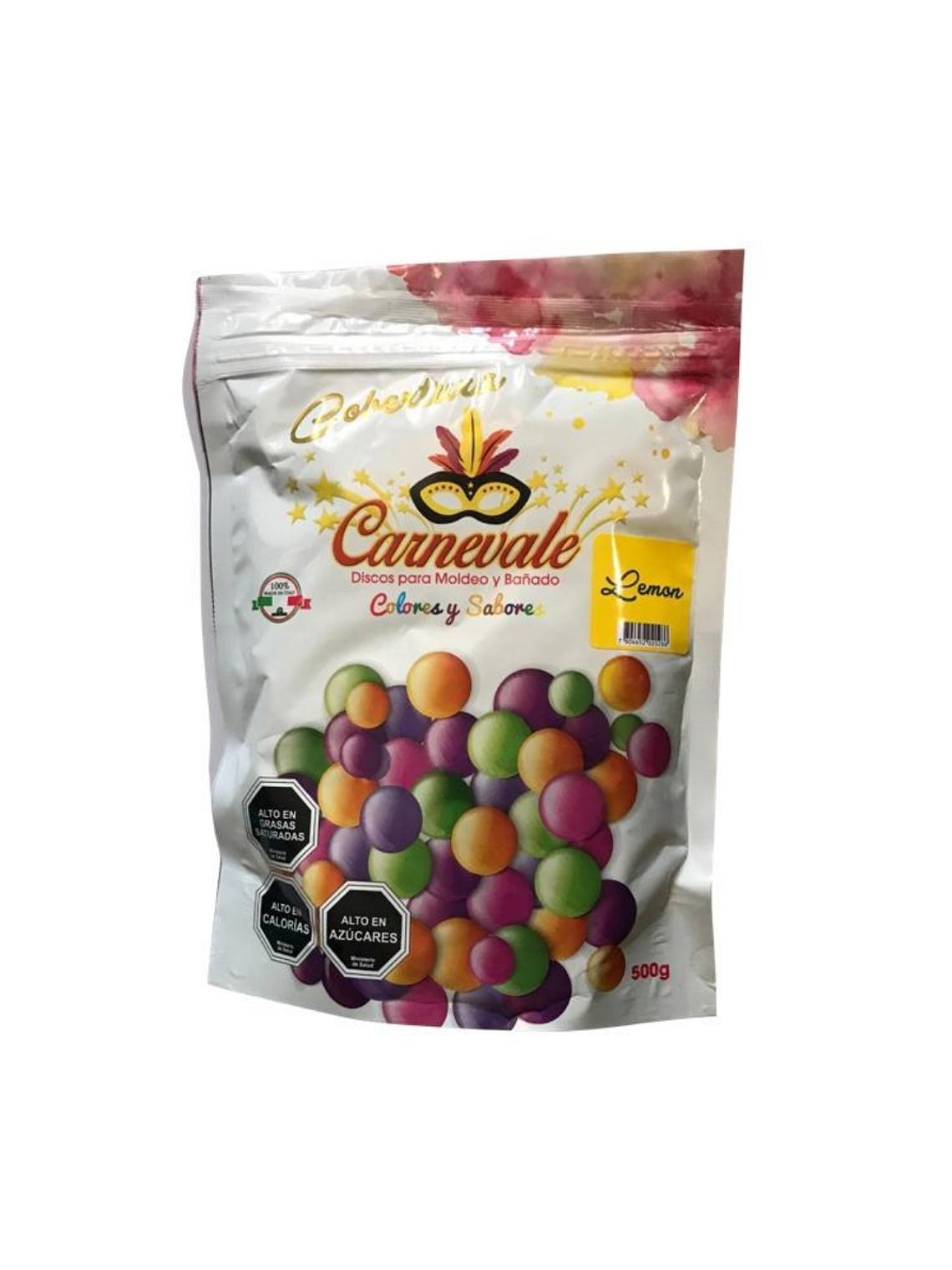 Cobertura Chocolate Carnevale Color Y Sabor Limón 500 Grs 1