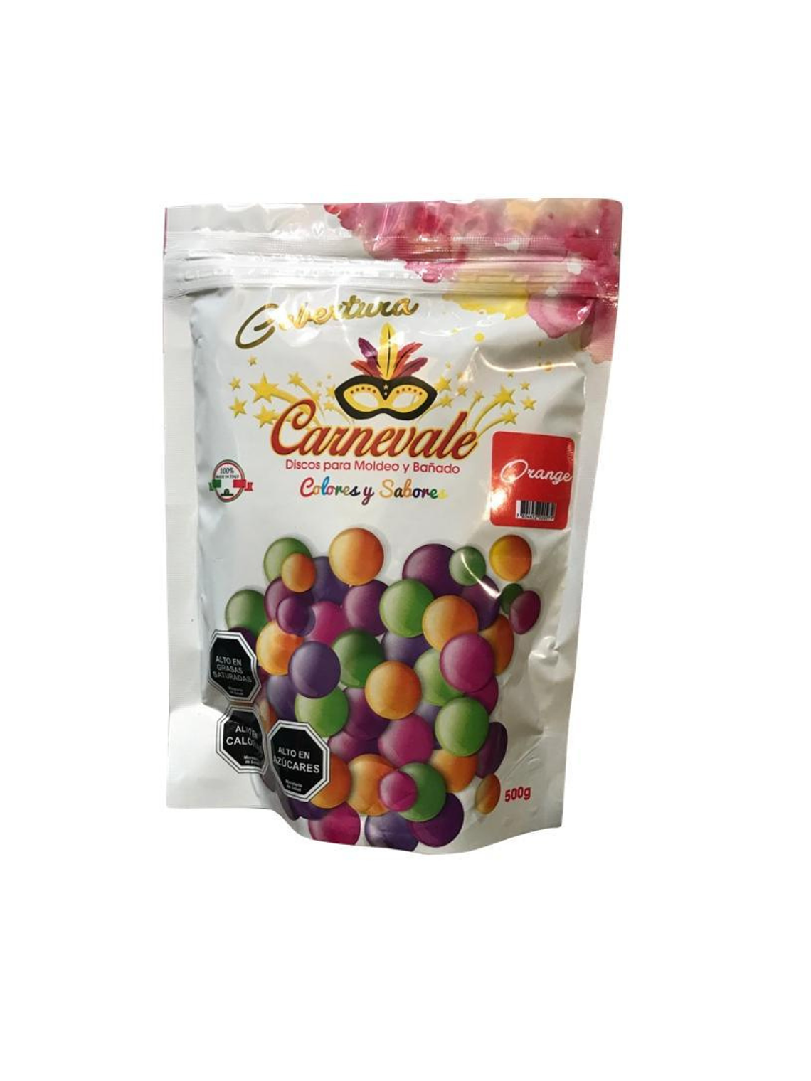 Cobertura Chocolate Carnevale Color Y Sabor Naranjo 500 Grs 1