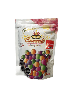 Cobertura Chocolate Carnevale Color Y Sabor Naranjo 500 Grs