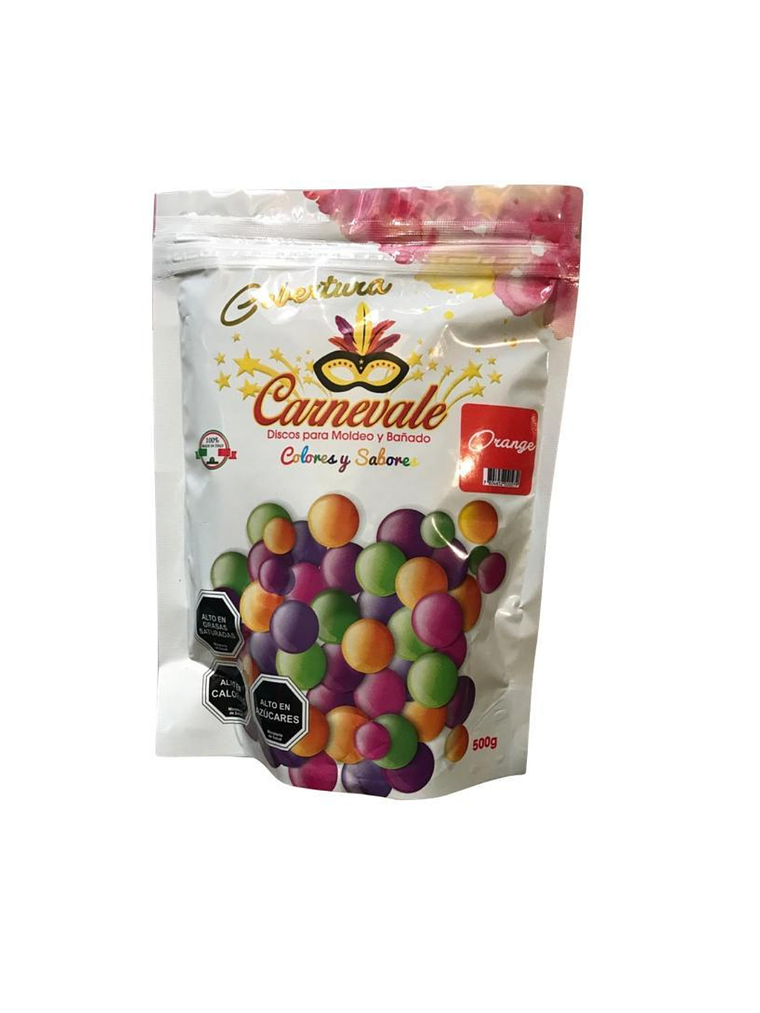 Cobertura Chocolate Carnevale Color Y Sabor Naranjo 500 Grs 1