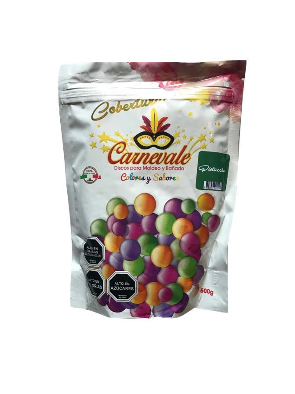 Cobertura Chocolate Carnevale Color Y Sabor Pistacho 500 Grs 1