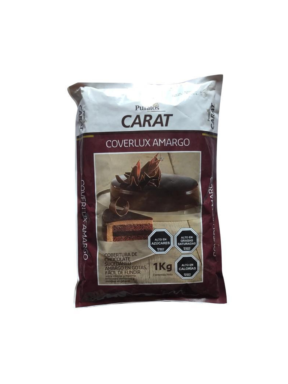 Cobertura Chocolate Puratos Carat Coverlux Amargo 1 Kg 1