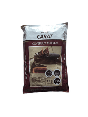 Cobertura Chocolate Puratos Carat Coverlux Amargo 1 Kg