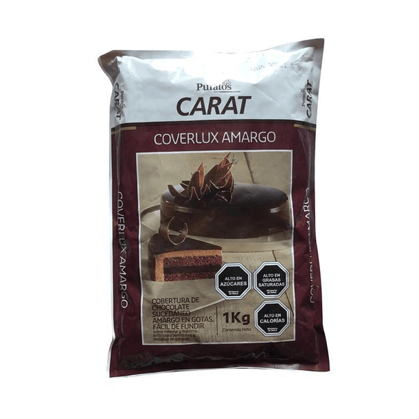 Cobertura Chocolate Puratos Carat Coverlux Amargo 1 Kg 1