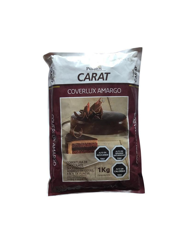 Cobertura Chocolate Puratos Carat Coverlux Amargo 1 Kg 1