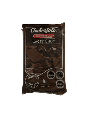 Cobertura De Chocolate Ambrosoli Leche Lacty Choc Barra 1 Kg