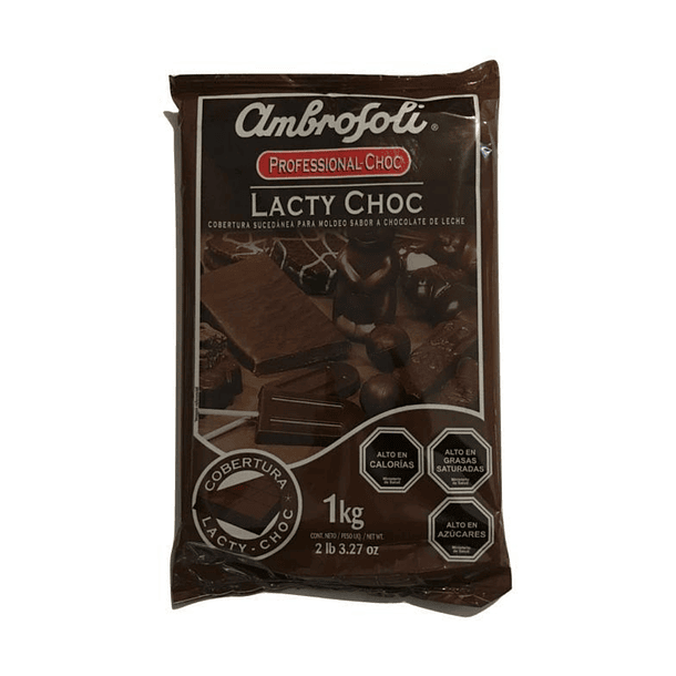 Cobertura De Chocolate Ambrosoli Leche Lacty Choc Barra 1 Kg 1
