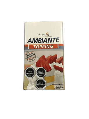 Crema Chantilly Vegetal Puratos Ambiante Sin Lactosa 1 Lt