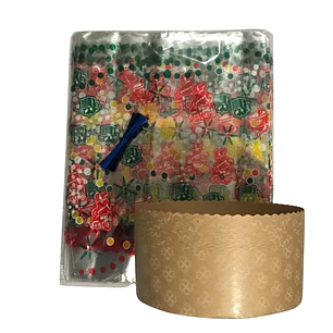 Pack Molde Pan De Pascua, Bolsas y Amarras 