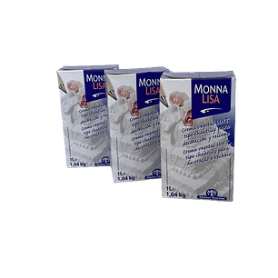 Pack 3 Cremas Chantilly Vegana Monna Lisa 1 Lt