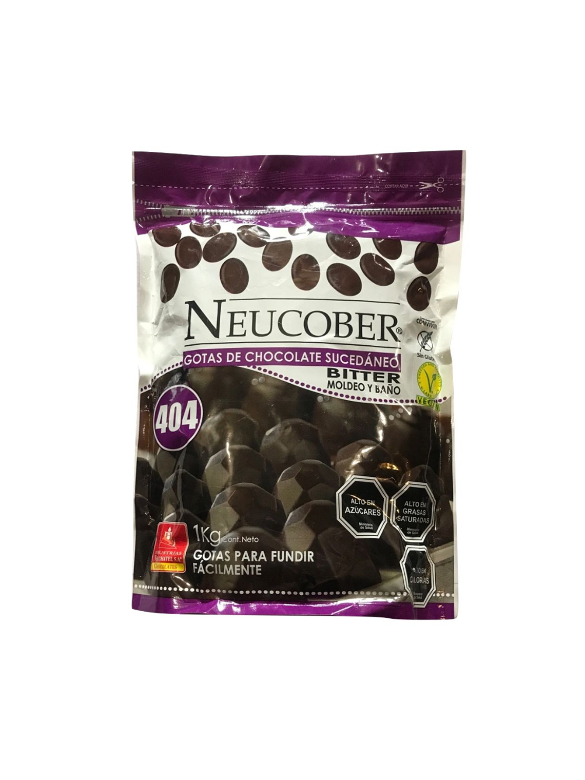 Cobertura De Chocolate Neucober 404 Amargo 1 Kg 1