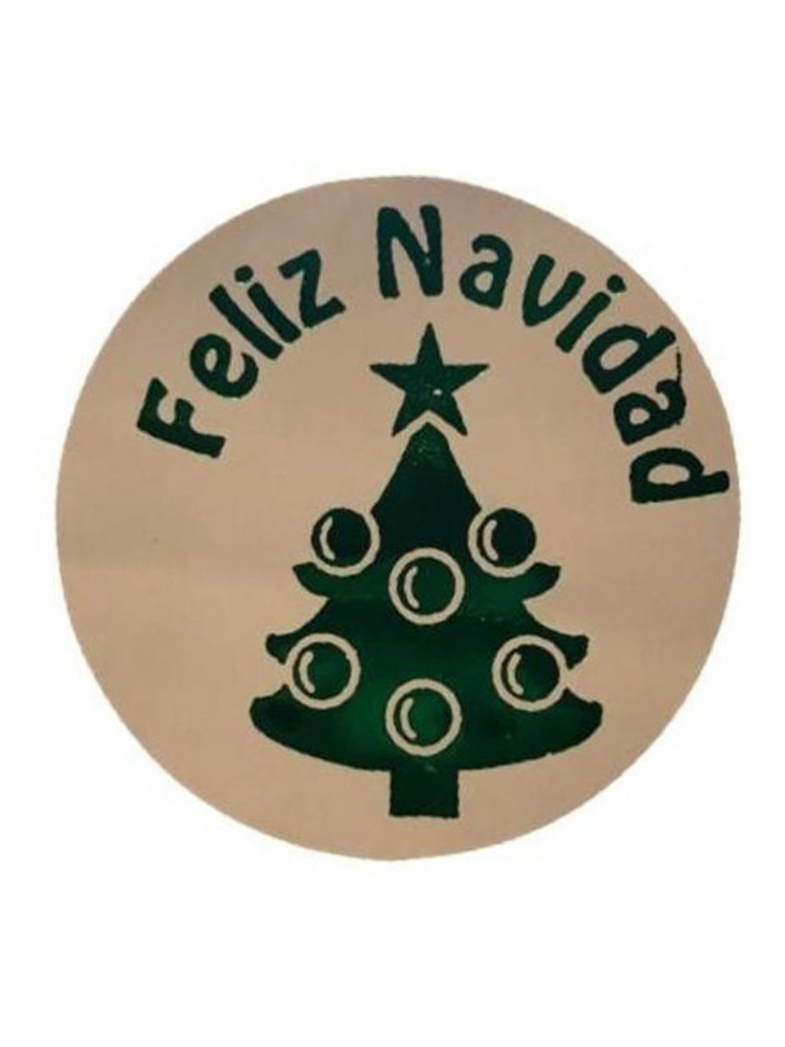 Sticker o Etiqueta Circular Diseño Navidad 100 Unidades 1