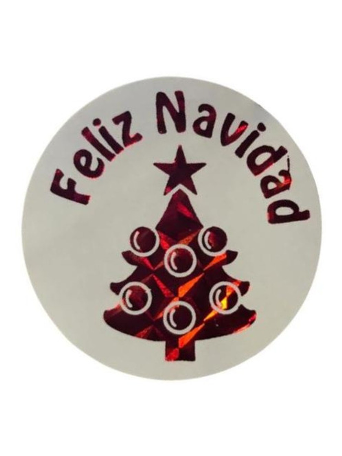 Sticker o Etiqueta Circular Diseño Navidad 100 Unidades 2