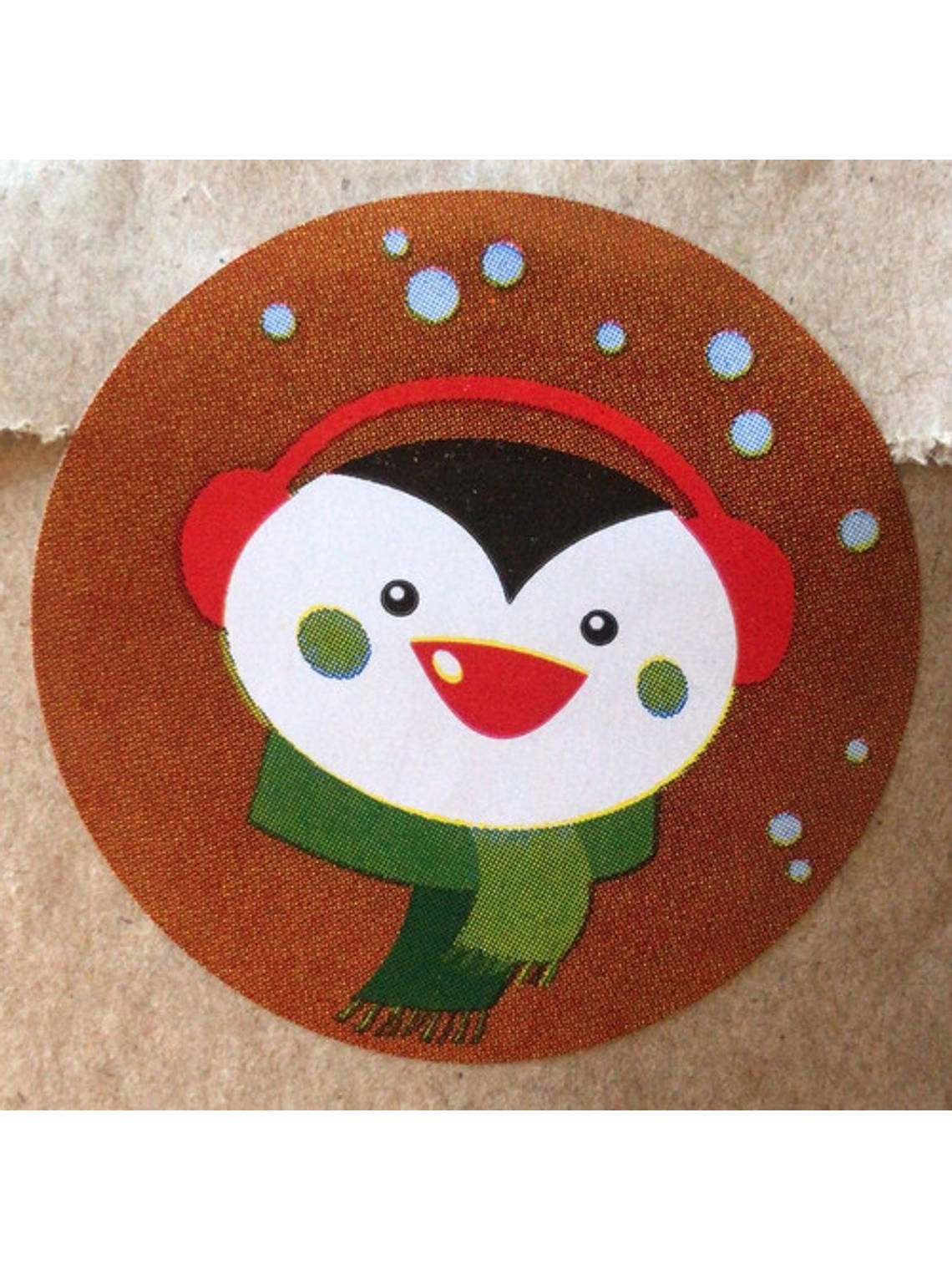 Sticker o Etiqueta Circular Diseño Navidad 100 Unidades 3