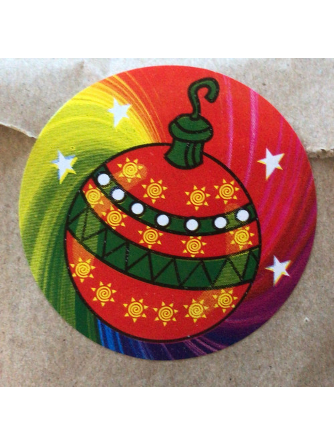 Sticker o Etiqueta Circular Diseño Navidad 100 Unidades 5