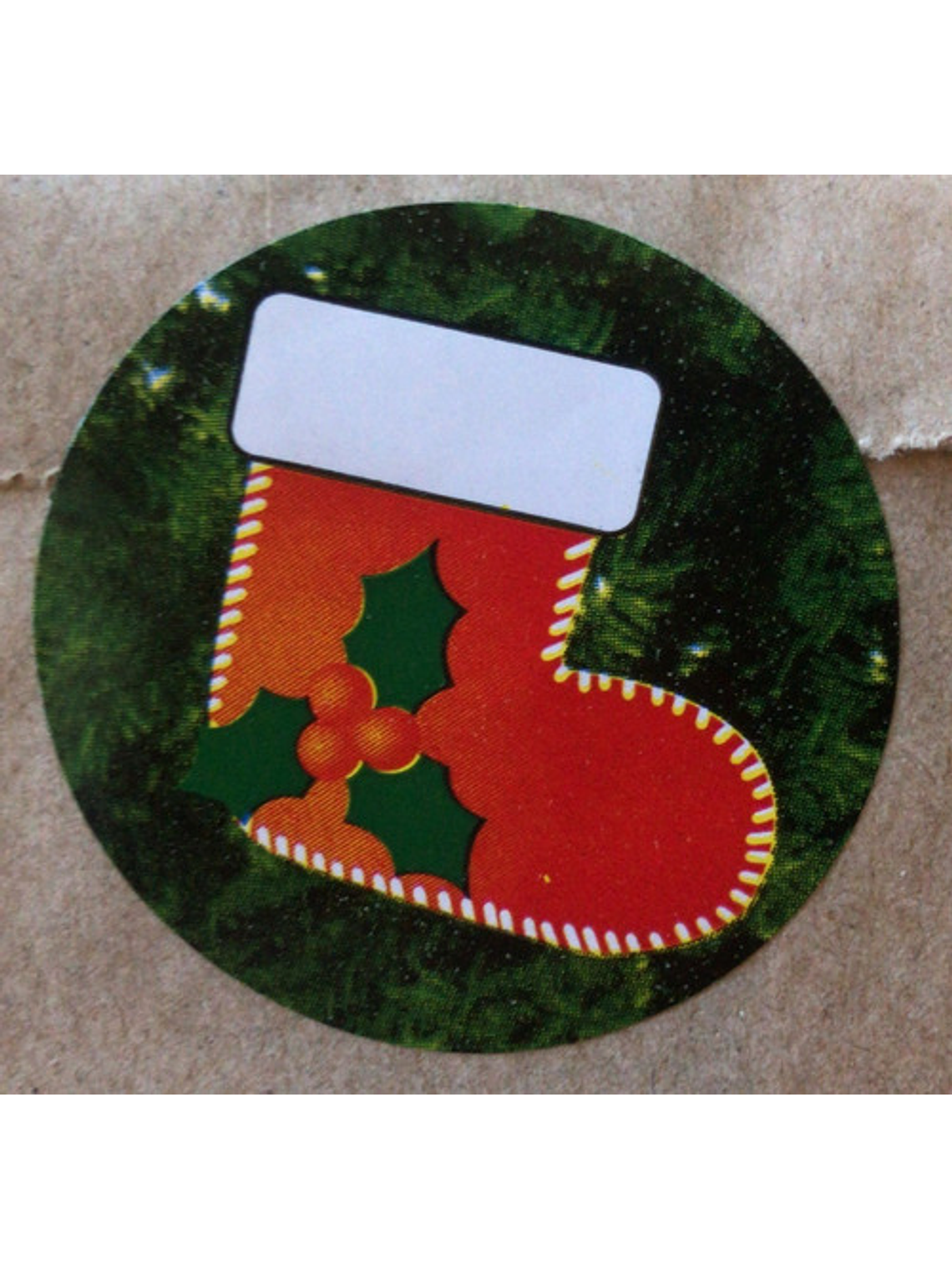 Sticker o Etiqueta Circular Diseño Navidad 100 Unidades 6