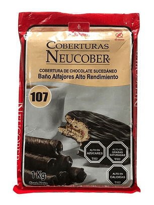 Cobertura Chocolate Neucober 107 Alto Rendimiento Barra 1kg